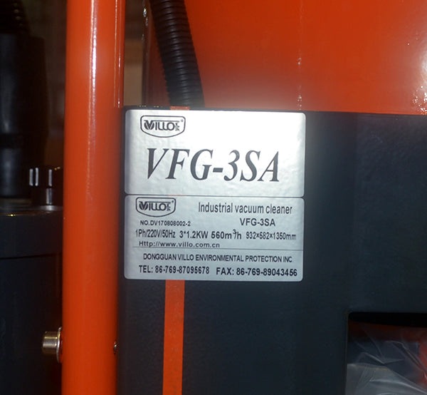 VGF-3SA SINGLE PHASE HEPA DUST EXTRACTOR - STONETOOLS